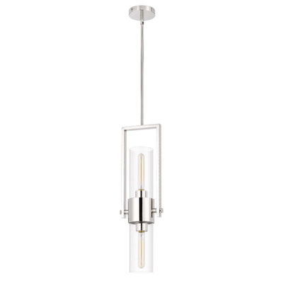 60W REDMOND METAL PENDANT WITH CLEAR GLASS SHADE Pendant Cal Lighting