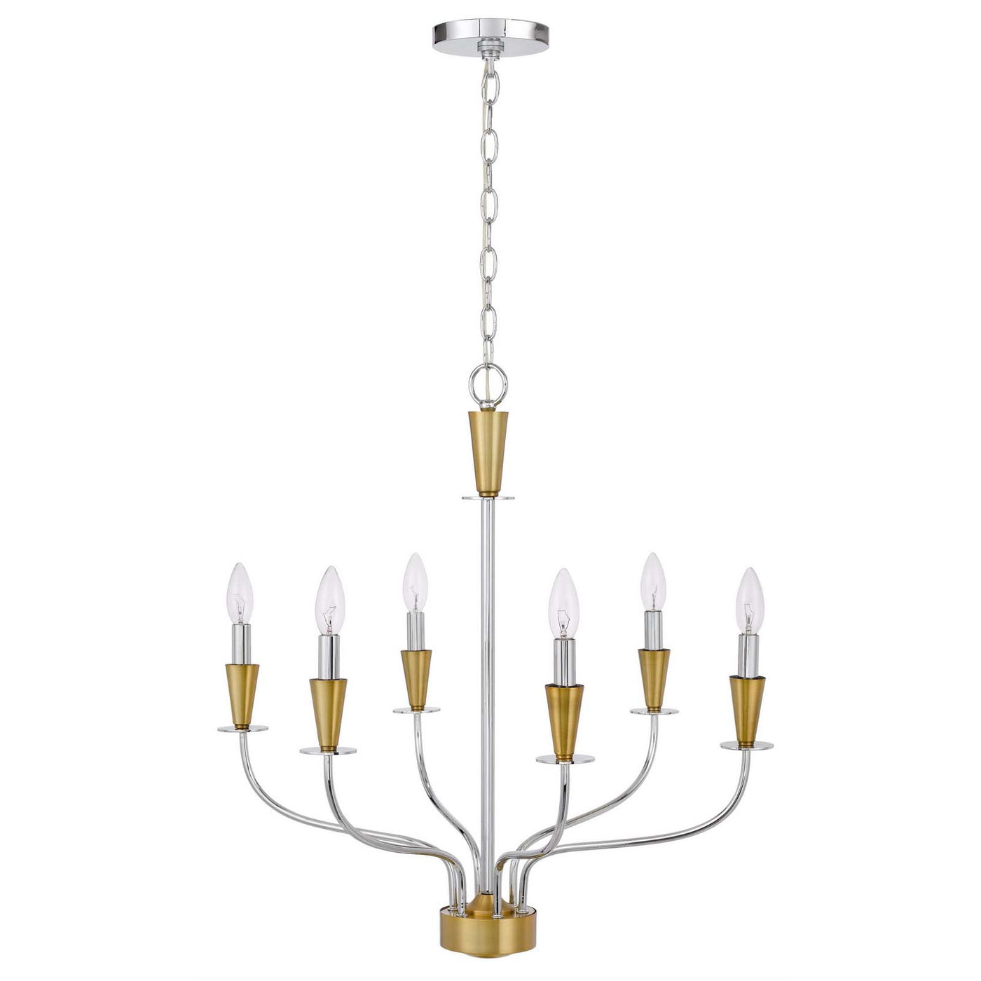 60W X 4 WESTON METAL CHANDELIER Chandelier Cal Lighting