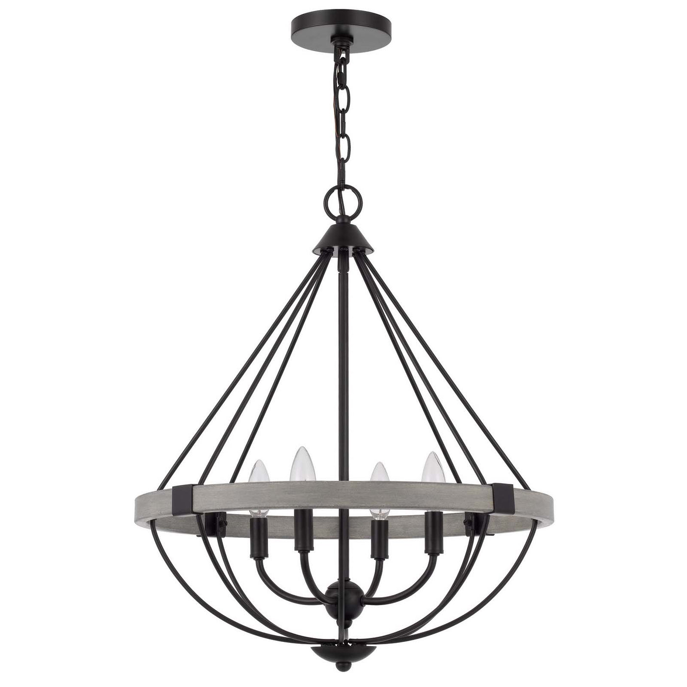 60W X 4 SOMERSWORTH METAL CHANDELIER Chandelier Cal Lighting