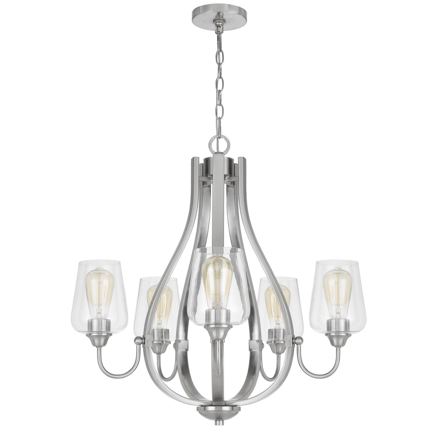 NEWPORT METAL CHANDELIER WITH GLASS SHADES Floor Lamp Cal Lighting