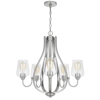 NEWPORT METAL CHANDELIER WITH GLASS SHADES Floor Lamp Cal Lighting