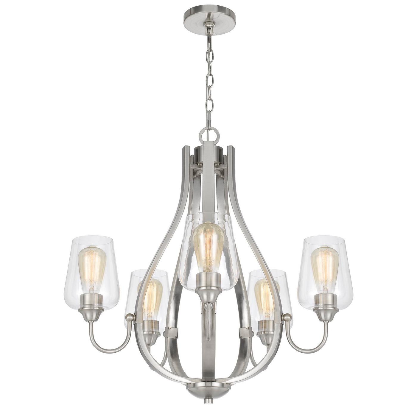 NEWPORT METAL CHANDELIER WITH GLASS SHADES Floor Lamp Cal Lighting