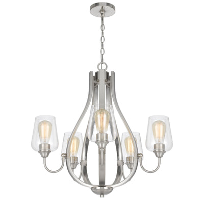 NEWPORT METAL CHANDELIER WITH GLASS SHADES Floor Lamp Cal Lighting