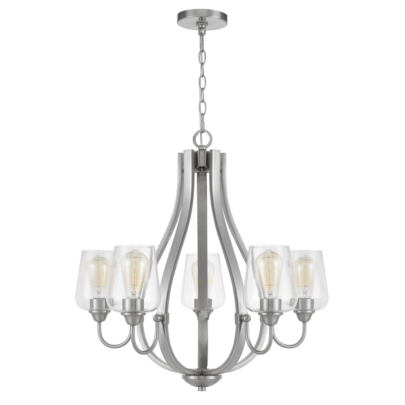 NEWPORT METAL CHANDELIER WITH GLASS SHADES Floor Lamp Cal Lighting