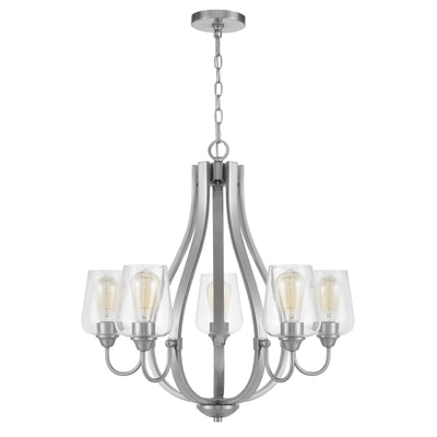 NEWPORT METAL CHANDELIER WITH GLASS SHADES Floor Lamp Cal Lighting