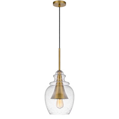 GIRONA GLASS DROP PENDANT WITH METAL CONE ACCENT Floor Lamp Cal Lighting