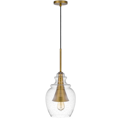 GIRONA GLASS DROP PENDANT WITH METAL CONE ACCENT Floor Lamp Cal Lighting