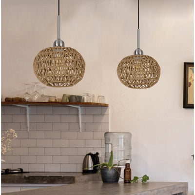 60W MEDAN ROPED PENDANT FIXTURE Pendant Cal Lighting