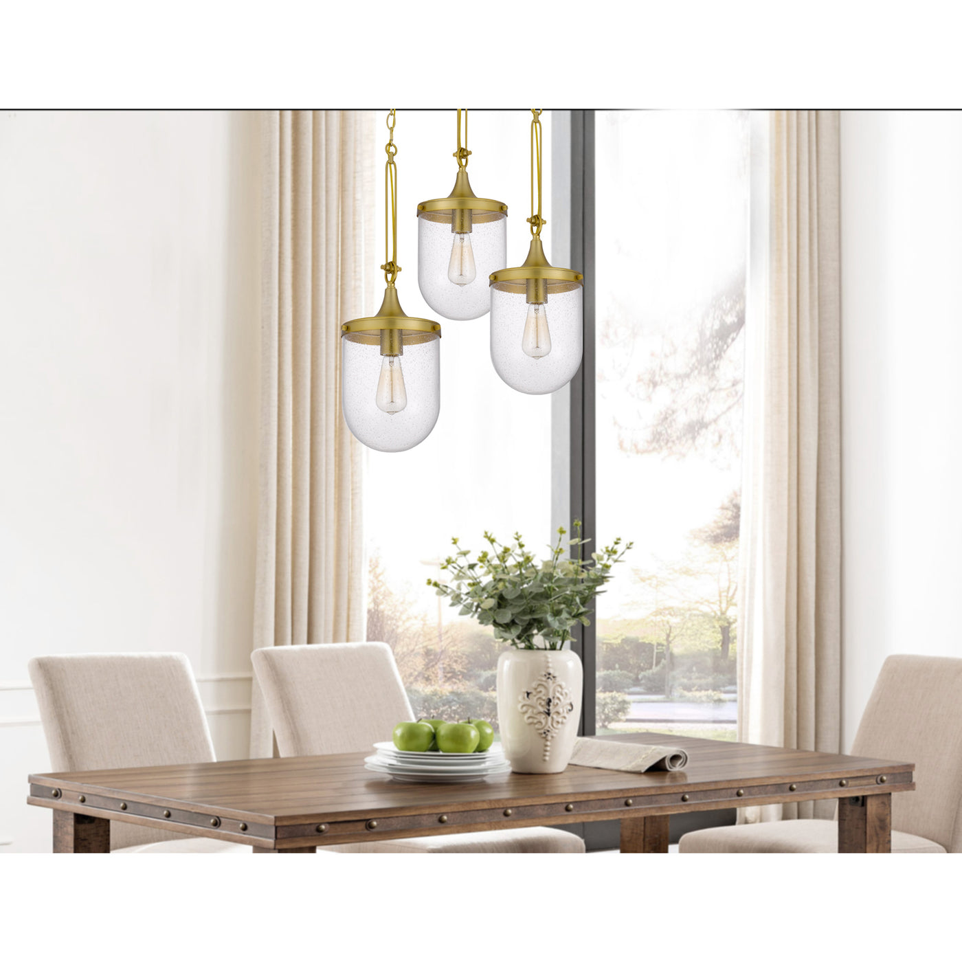 60W ITHACA BUBBLED GLASS PENDANT FIXTURE Pendant Cal Lighting