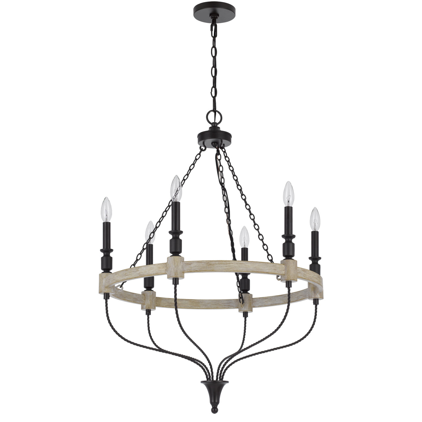 60W X 6 GROVE METAL CHANDELIER Chandelier Cal Lighting