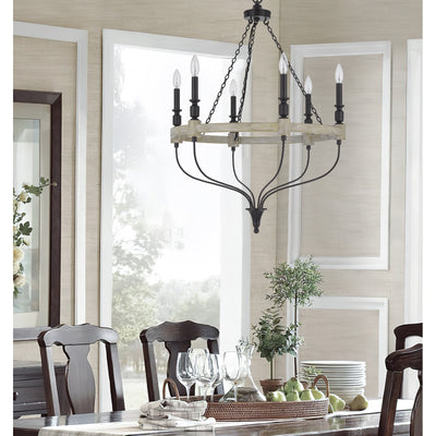 60W X 6 GROVE METAL CHANDELIER Chandelier Cal Lighting