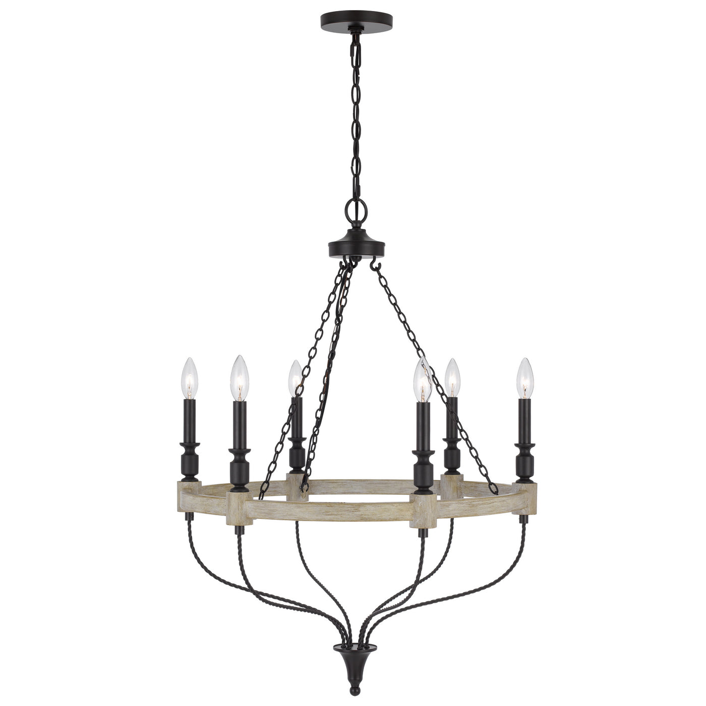 60W X 6 GROVE METAL CHANDELIER Chandelier Cal Lighting