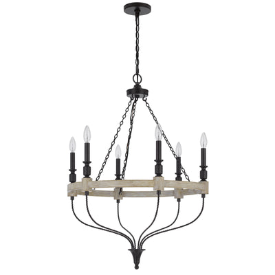 60W X 6 GROVE METAL CHANDELIER Chandelier Cal Lighting