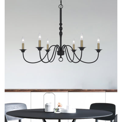 60W X 6 MARINO METAL CHANDELIER Chandelier Cal Lighting