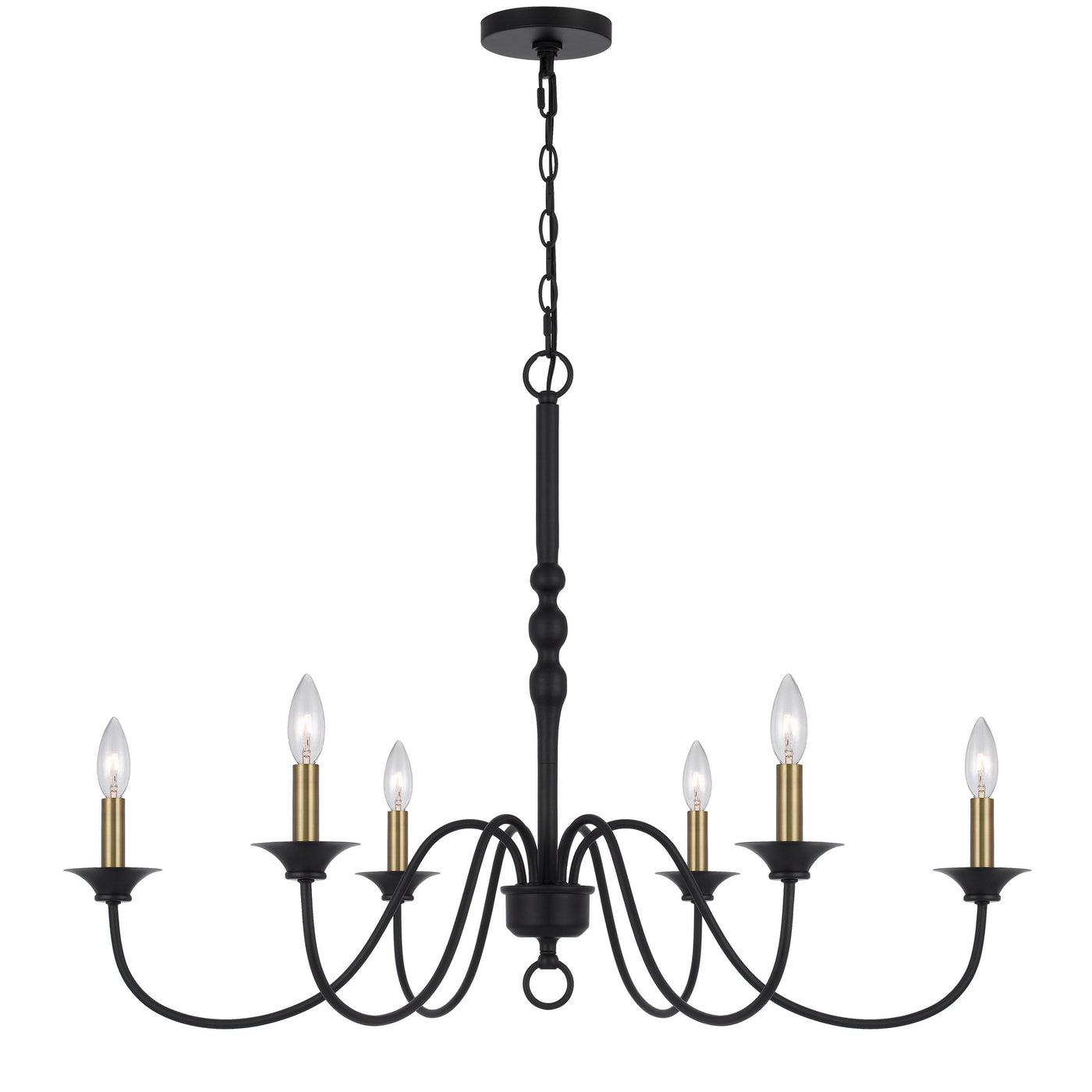 60W X 6 MARINO METAL CHANDELIER Chandelier Cal Lighting