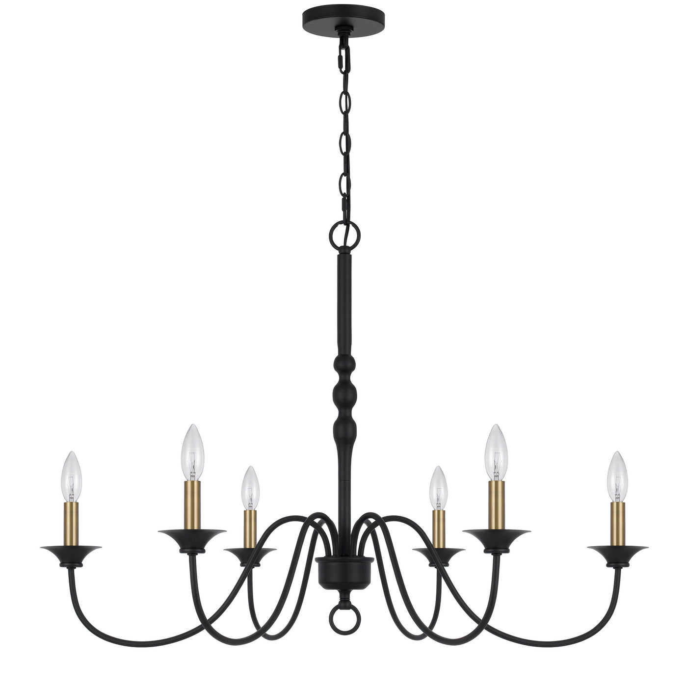 60W X 6 MARINO METAL CHANDELIER Chandelier Cal Lighting