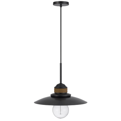 60W MINEOLA METAL MINI PENDANT WITH BURLAP DESIGN Pendant Cal Lighting