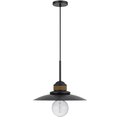 60W MINEOLA METAL MINI PENDANT WITH BURLAP DESIGN Pendant Cal Lighting