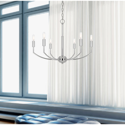 MAXTON 60W X 6 METAL CHANDELIER Chandelier Cal Lighting