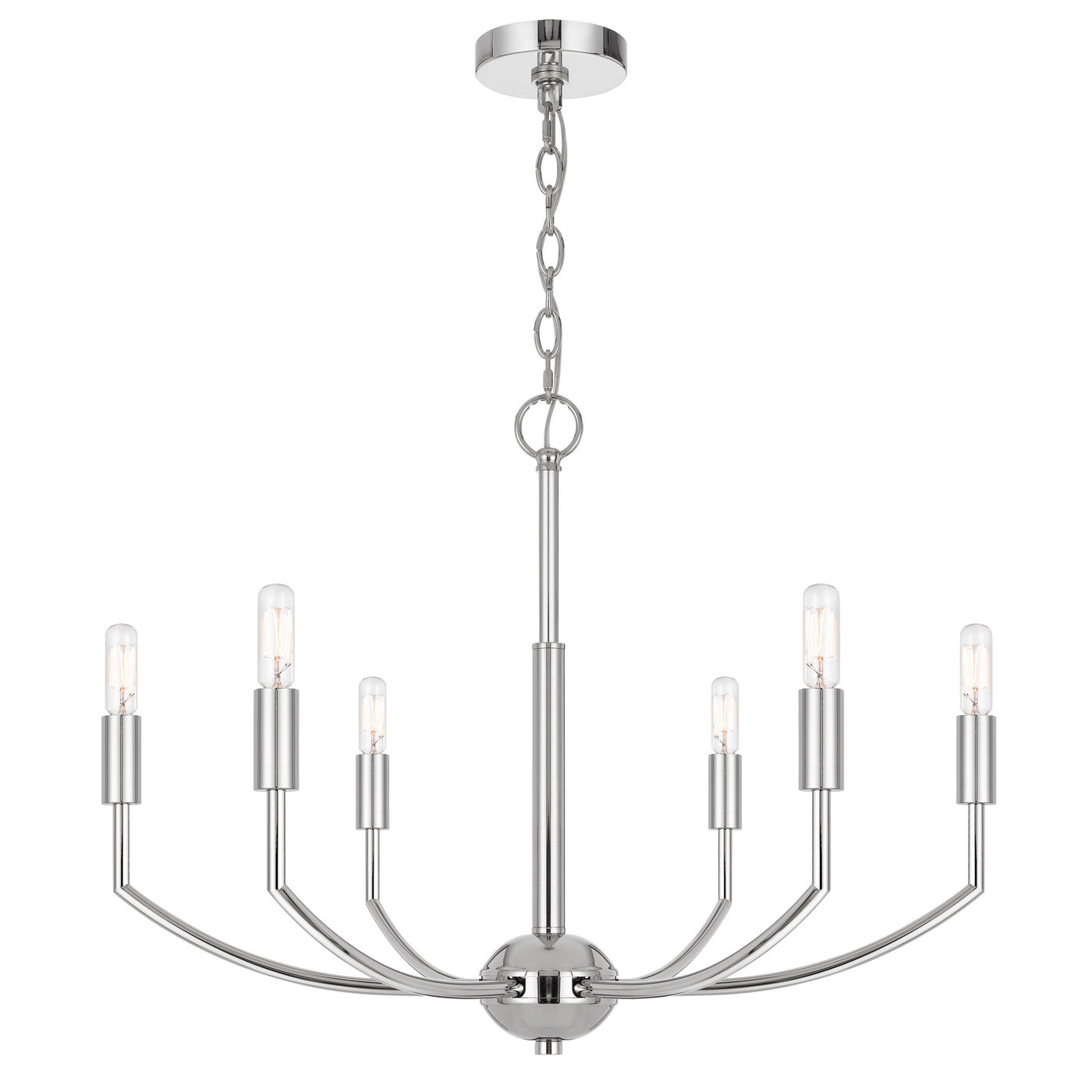 MAXTON 60W X 6 METAL CHANDELIER Chandelier Cal Lighting