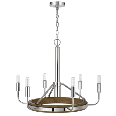 SALUDA 60W X 6 METAL CHANDELIER AND A GU10 6W LED DOWNLIGHT (LED BULB INCLUDED) Chandelier Cal Lighting