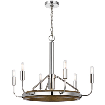 SALUDA 60W X 6 METAL CHANDELIER AND A GU10 6W LED DOWNLIGHT (LED BULB INCLUDED) Chandelier Cal Lighting