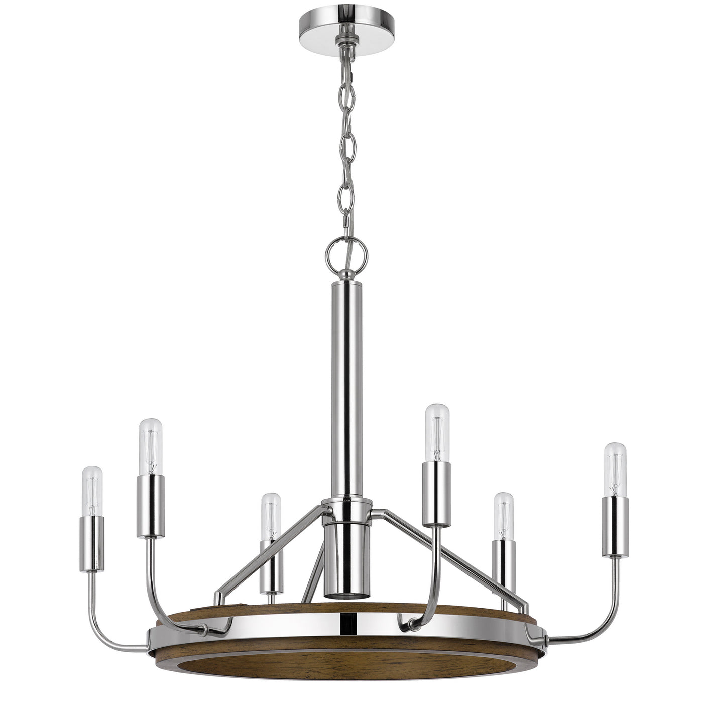 SALUDA 60W X 6 METAL CHANDELIER AND A GU10 6W LED DOWNLIGHT (LED BULB INCLUDED) Chandelier Cal Lighting