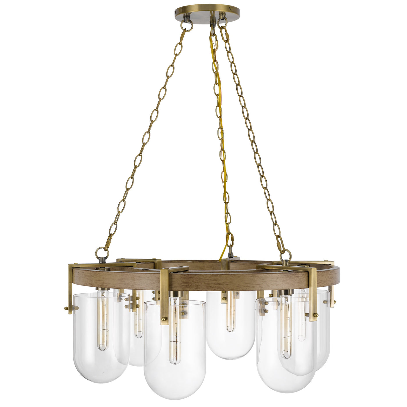 STOVALL 60W X 6 METAL/GLASS CHANDELIER Chandelier Cal Lighting