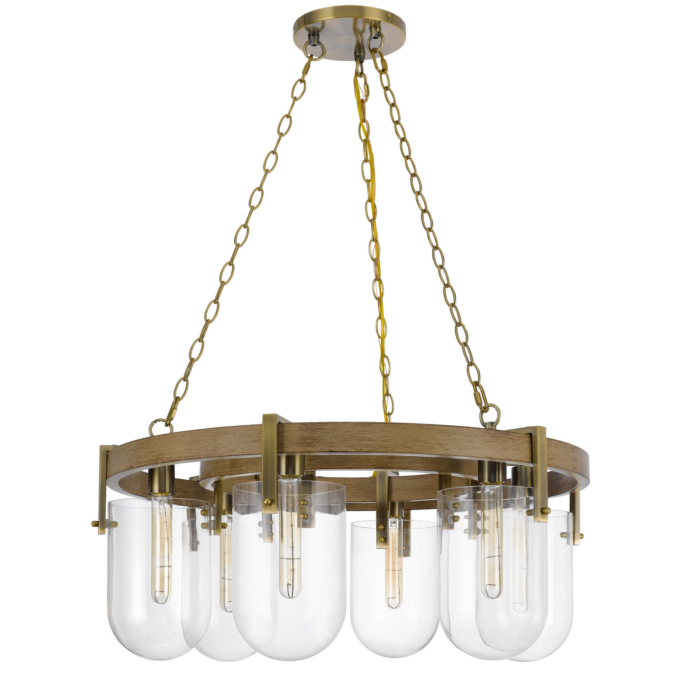 STOVALL 60W X 6 METAL/GLASS CHANDELIER Chandelier Cal Lighting