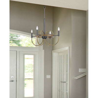 SEAGROVE 60W X 4 METAL CHANDELIER Chandelier Cal Lighting