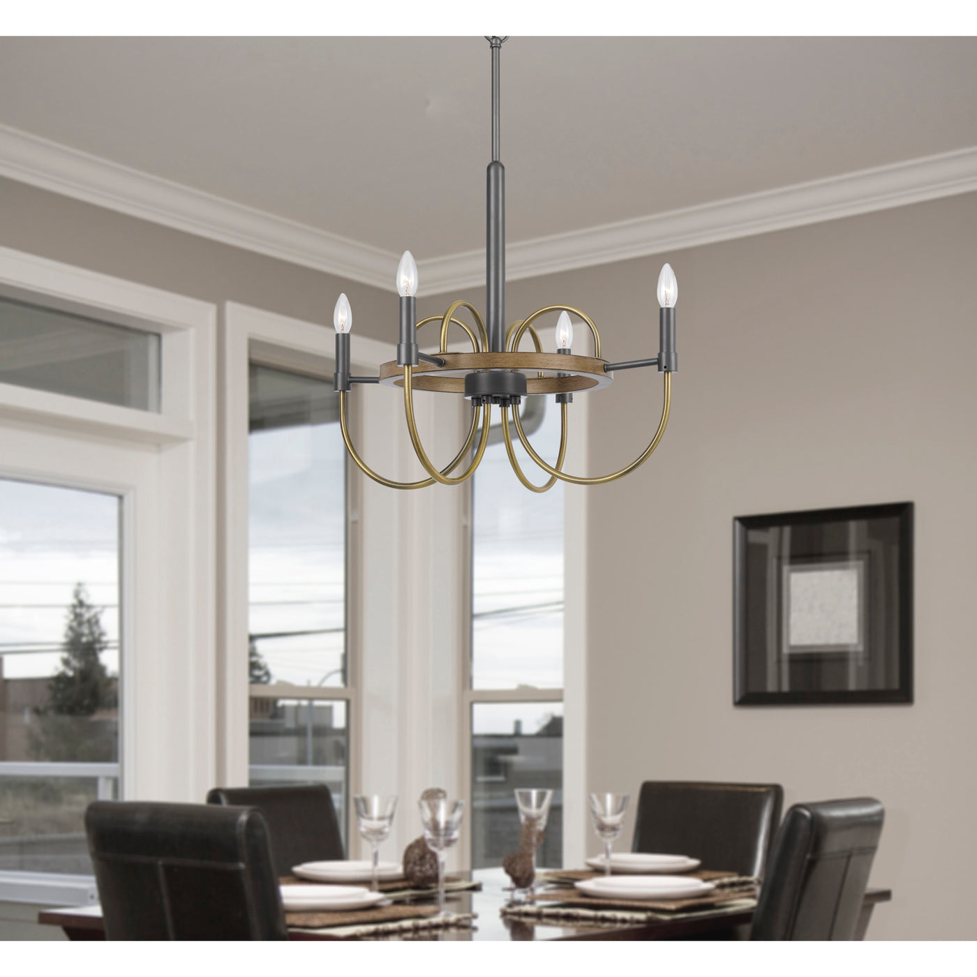 SEAGROVE 60W X 4 METAL CHANDELIER Chandelier Cal Lighting