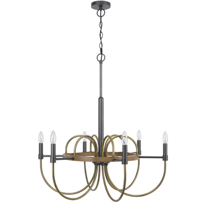 SEAGROVE 60W X 6 METAL CHANDELIER Chandelier Cal Lighting