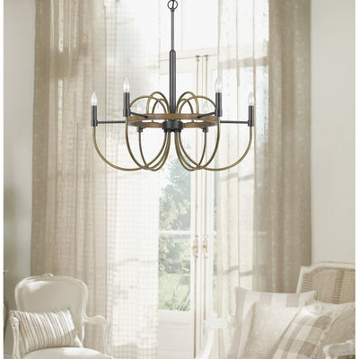 SEAGROVE 60W X 6 METAL CHANDELIER Chandelier Cal Lighting