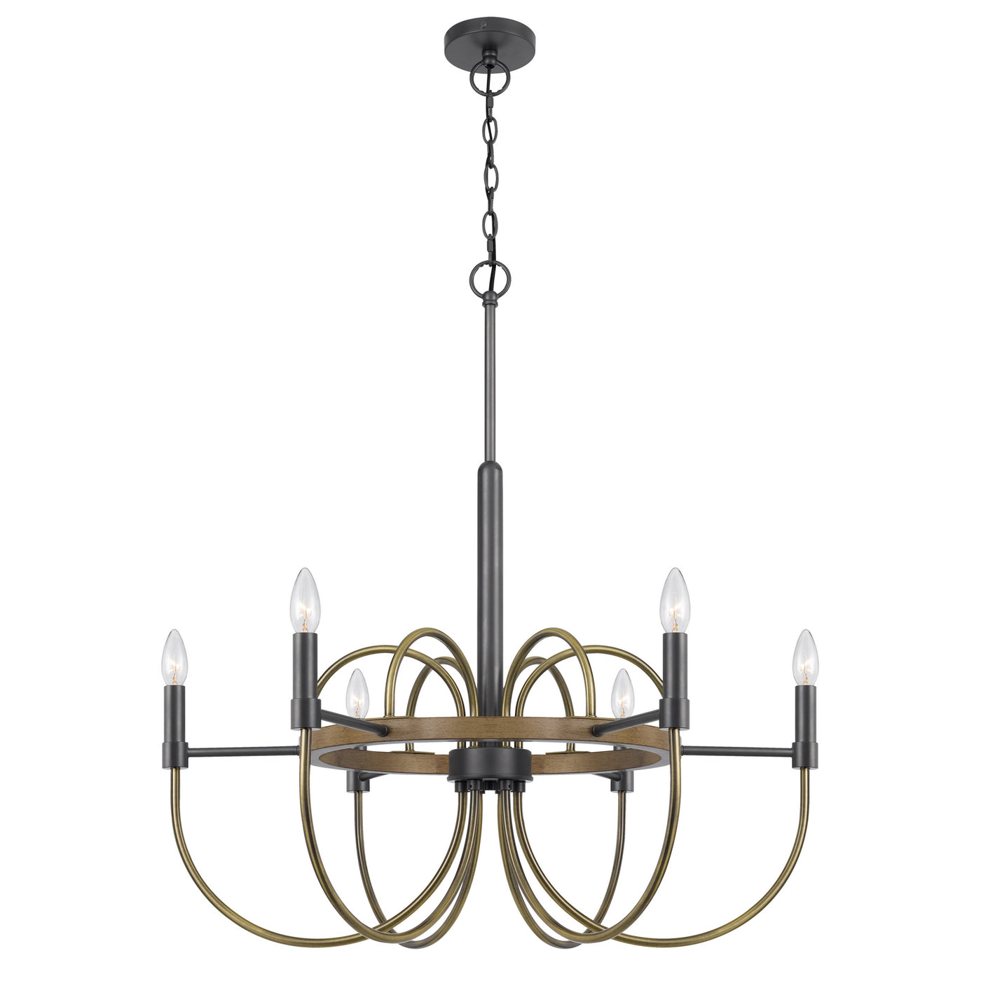 SEAGROVE 60W X 6 METAL CHANDELIER Chandelier Cal Lighting