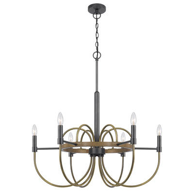 SEAGROVE 60W X 6 METAL CHANDELIER Chandelier Cal Lighting