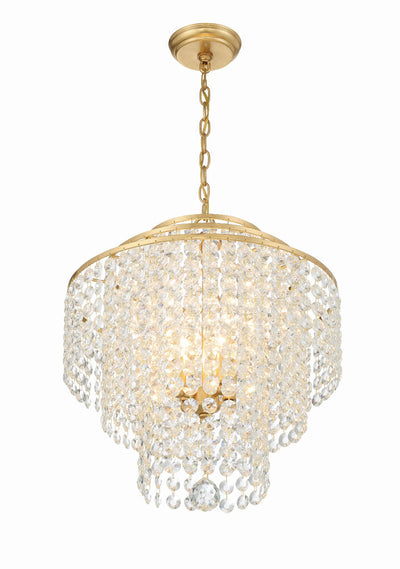 Gabrielle 4 Light Antique Gold Chandelier Chandelier Crystorama