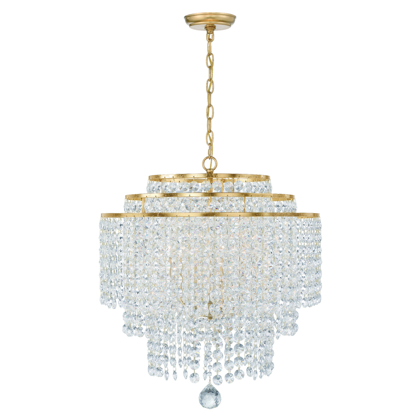 Gabrielle 6 Light Antique Gold Chandelier Chandelier Crystorama