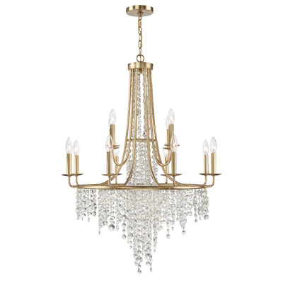 Gabrielle 12 Light Antique Gold Chandelier Chandelier Crystorama