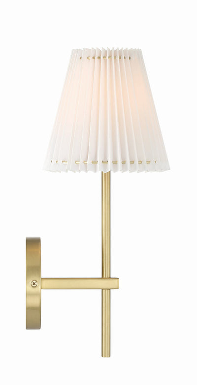 Gamma 1 Light Aged Brass Sconce Wall Sconce Crystorama