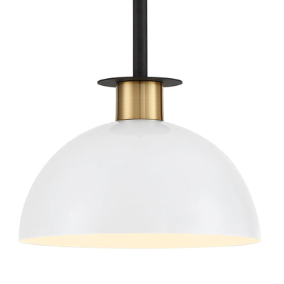 Gigi 1 Light Black + Aged Brass Mini Pendant Pendant Crystorama