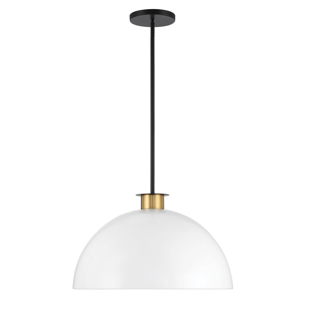 Gigi 1 Light Black + Aged Brass Chandelier Chandelier Crystorama