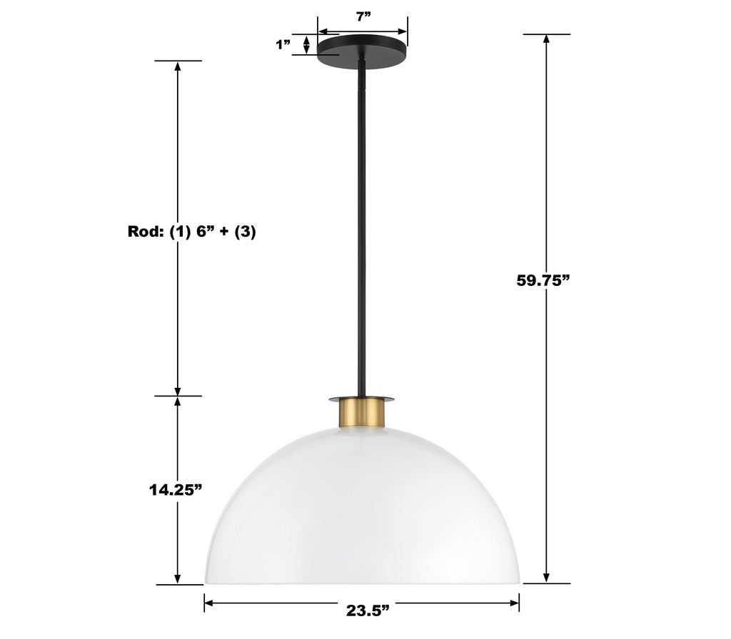 Gigi 1 Light Black + Aged Brass Chandelier Chandelier Crystorama