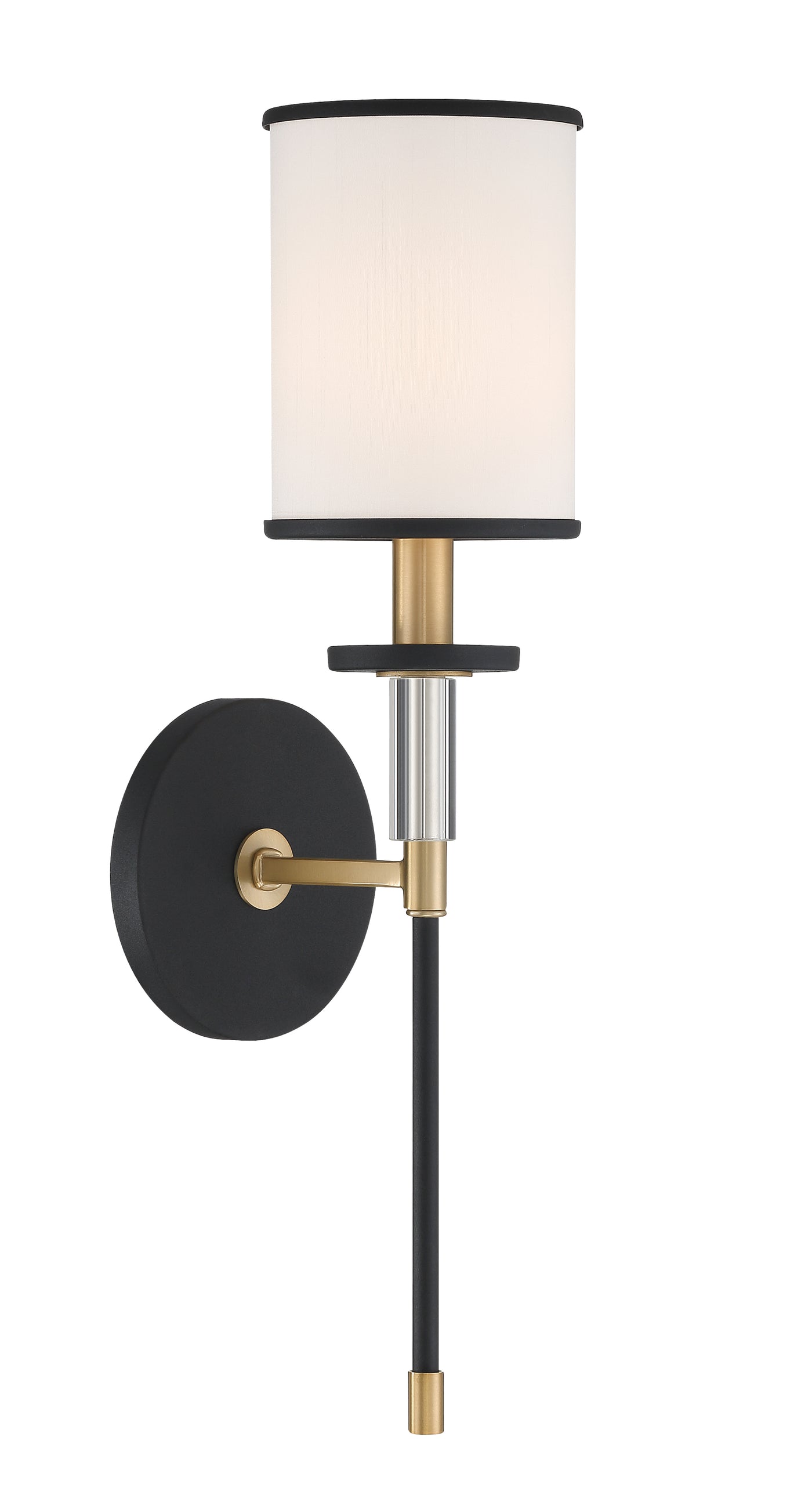 Hatfield 1 Light Black Forged + Vibrant Gold Sconce Wall Sconce Crystorama