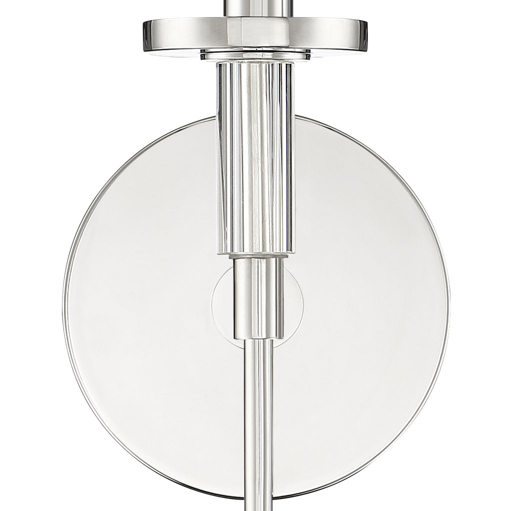 Hatfield 1 Light Polished Nickel Sconce Wall Sconce Crystorama