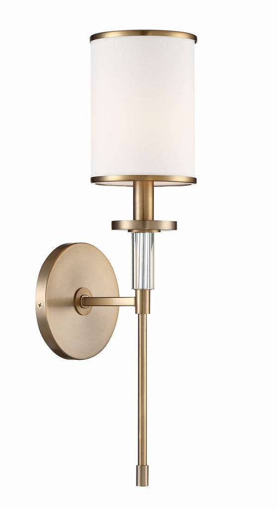 Hatfield 1 Light Polished Nickel Sconce Wall Sconce Crystorama