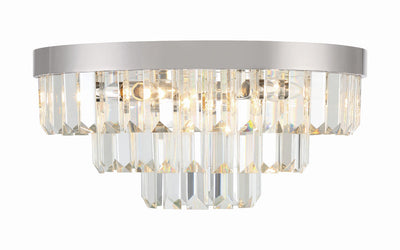 Hayes 8 Light Polished Nickel Flush Mount Semi Flush Crystorama