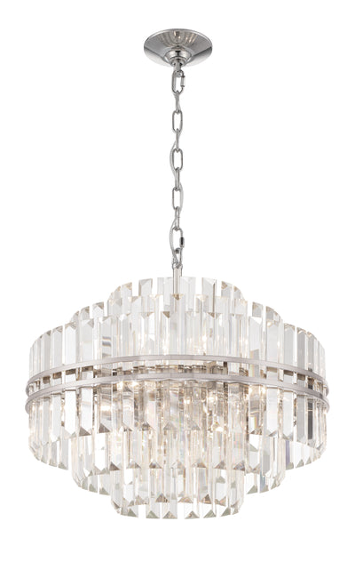 Hayes 12 Light Polished Nickel Chandelier Chandelier Crystorama