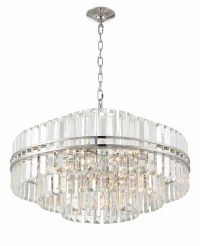 Hayes 16 Light Polished Nickel Chandelier Chandelier Crystorama