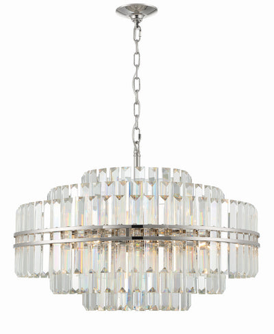 Hayes 16 Light Polished Nickel Chandelier Chandelier Crystorama