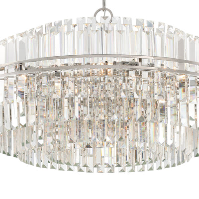 Hayes 32 Light Polished Nickel Chandelier Chandelier Crystorama